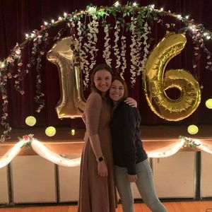 DressTells Pink Sparkly sweet sixteen party dress mid-calf length